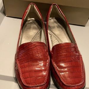 Red loafers